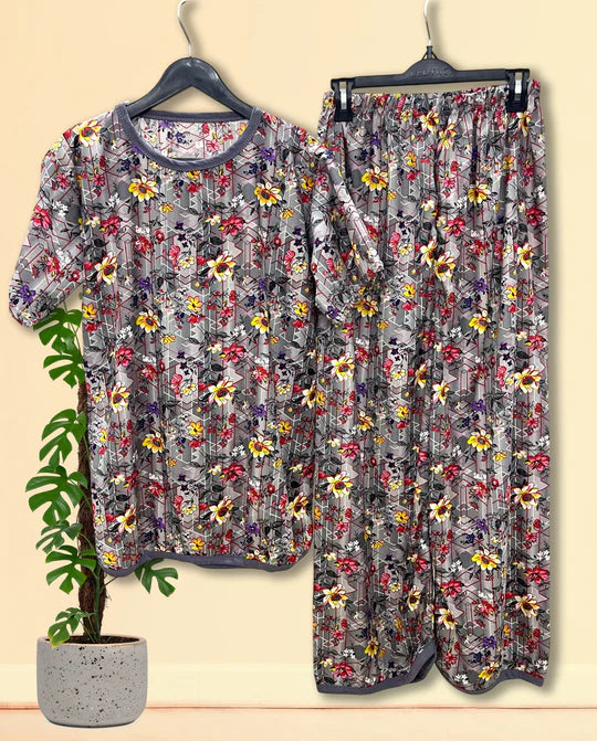 CHIC IN BLOOM PRINTED SHIRT AND TROUSER
