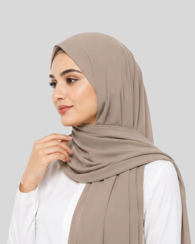 Skin Elegance Modest Chiffon Hijab with Built-in Magnets