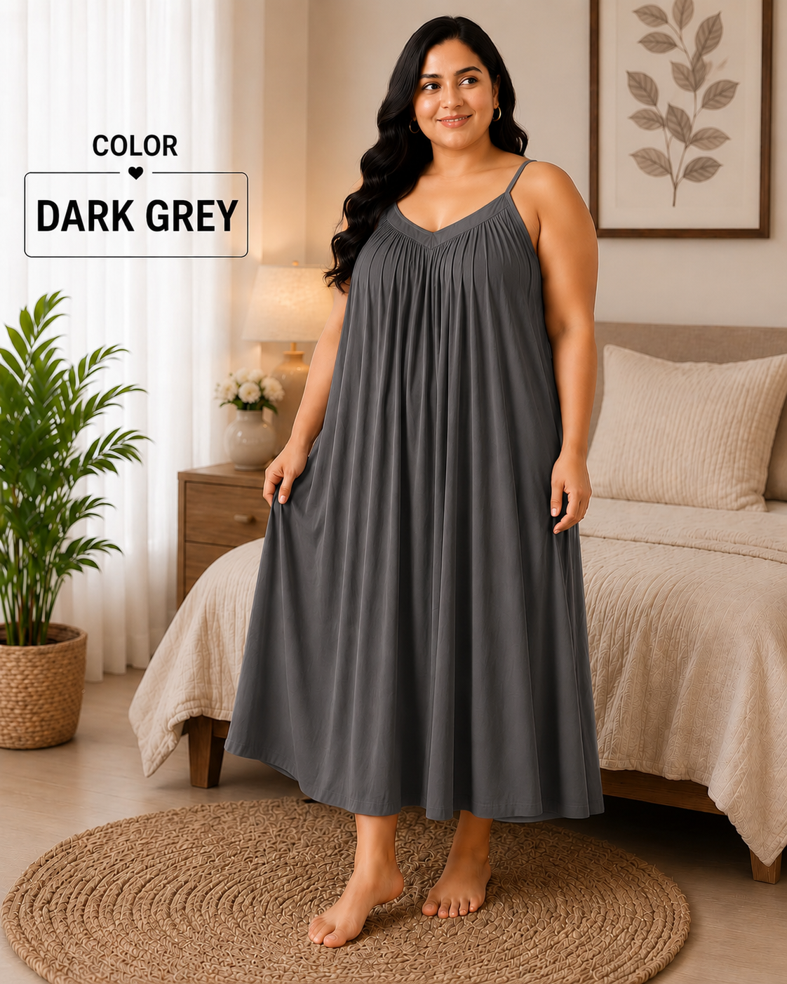 Back Flow Night Suit ( Dark Grey )