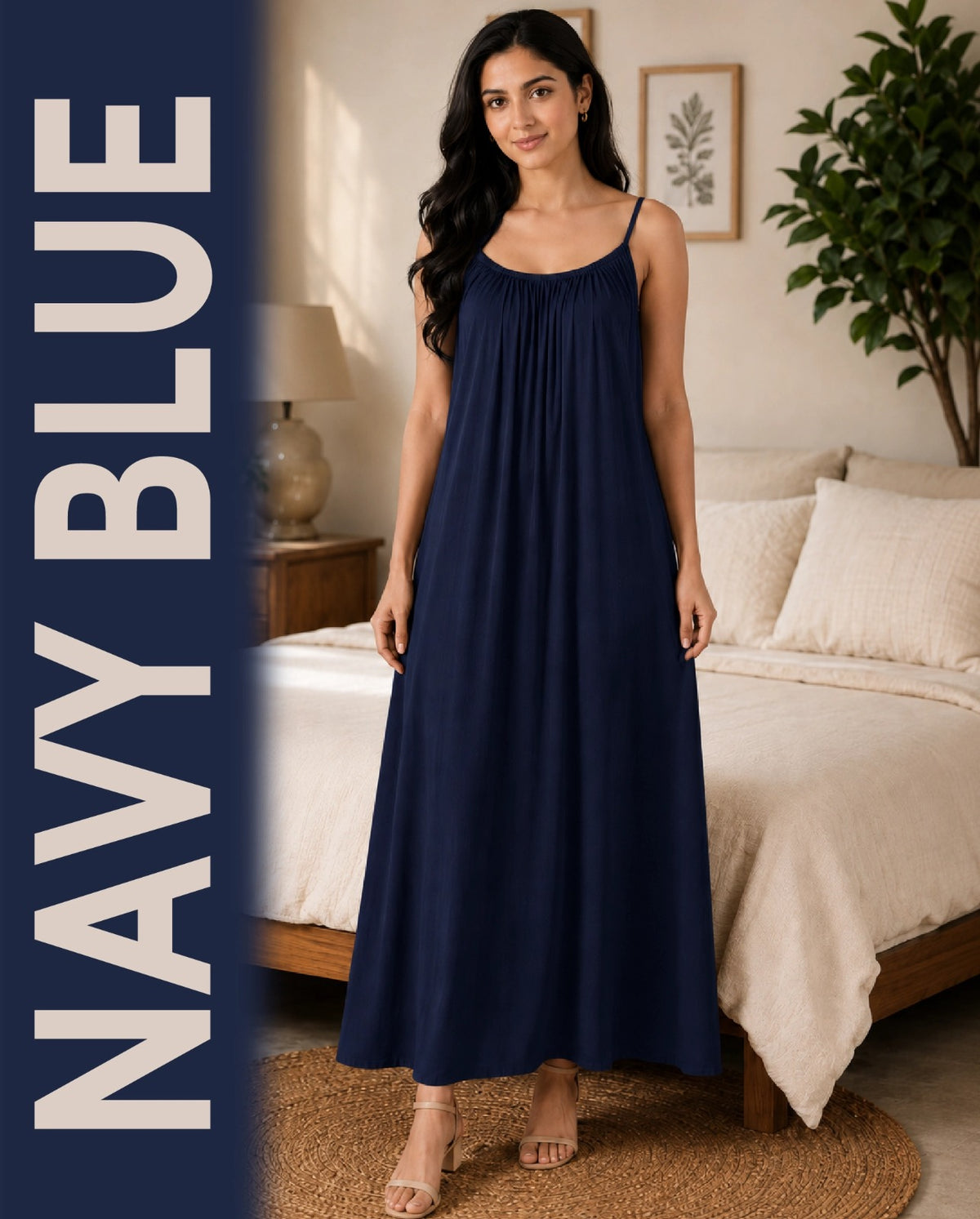 Back Flow Night Suit ( Navy Blue )