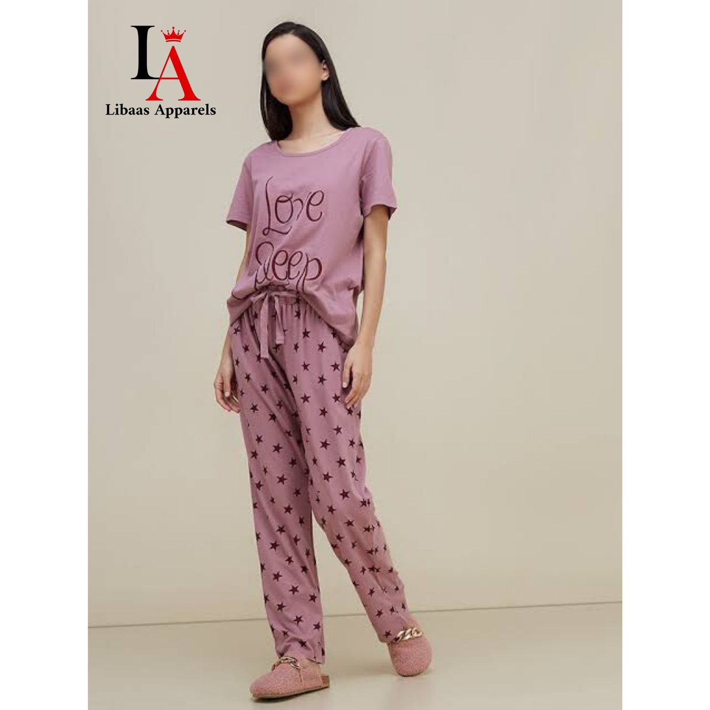 Love Sleep Printed Night Suit