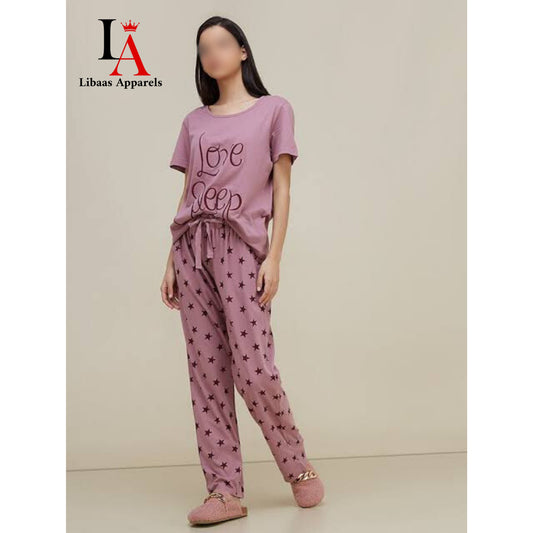 Love Sleep Printed Night Suit