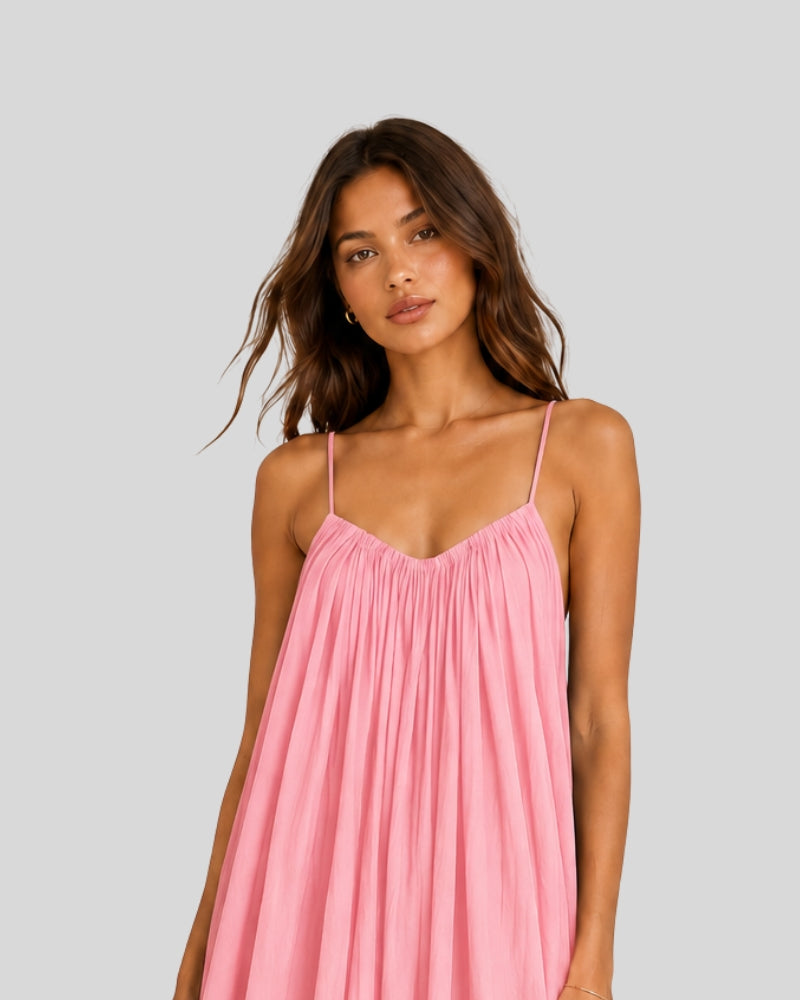 Back Flow Night Suit ( Baby Pink )