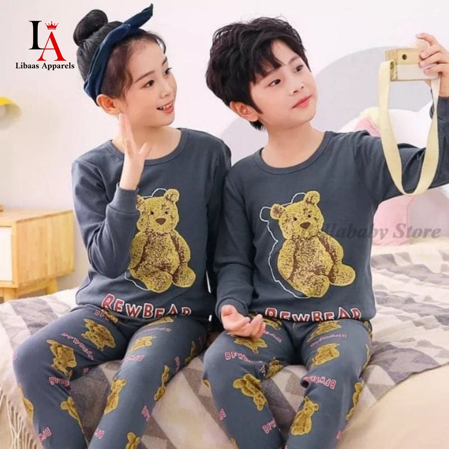 Charcoal Bear Kids Wear (Each)