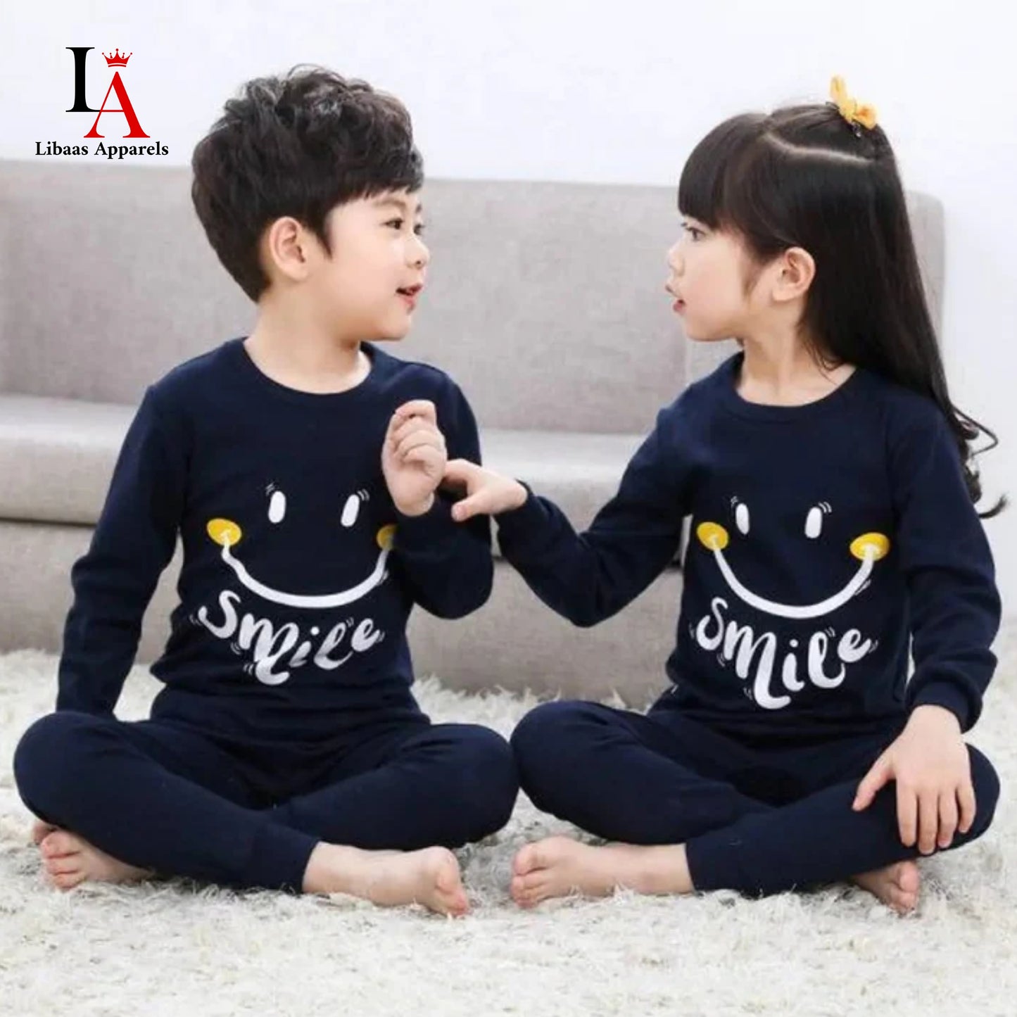 Smiley Navy Blue Kids Wear (Each)