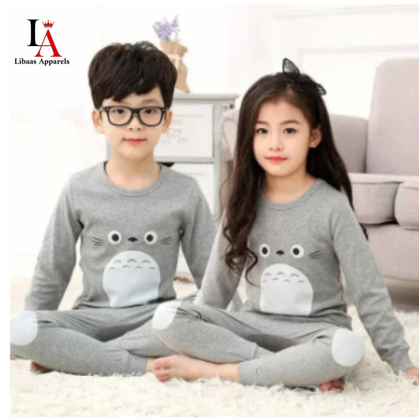 Grey Penguin Printed Kids Wear (Each)