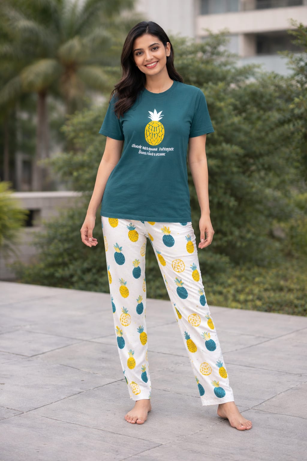 Pineapple  Printed Night Suit