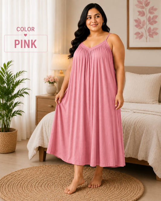 Back Flow Night Suit ( Baby Pink )