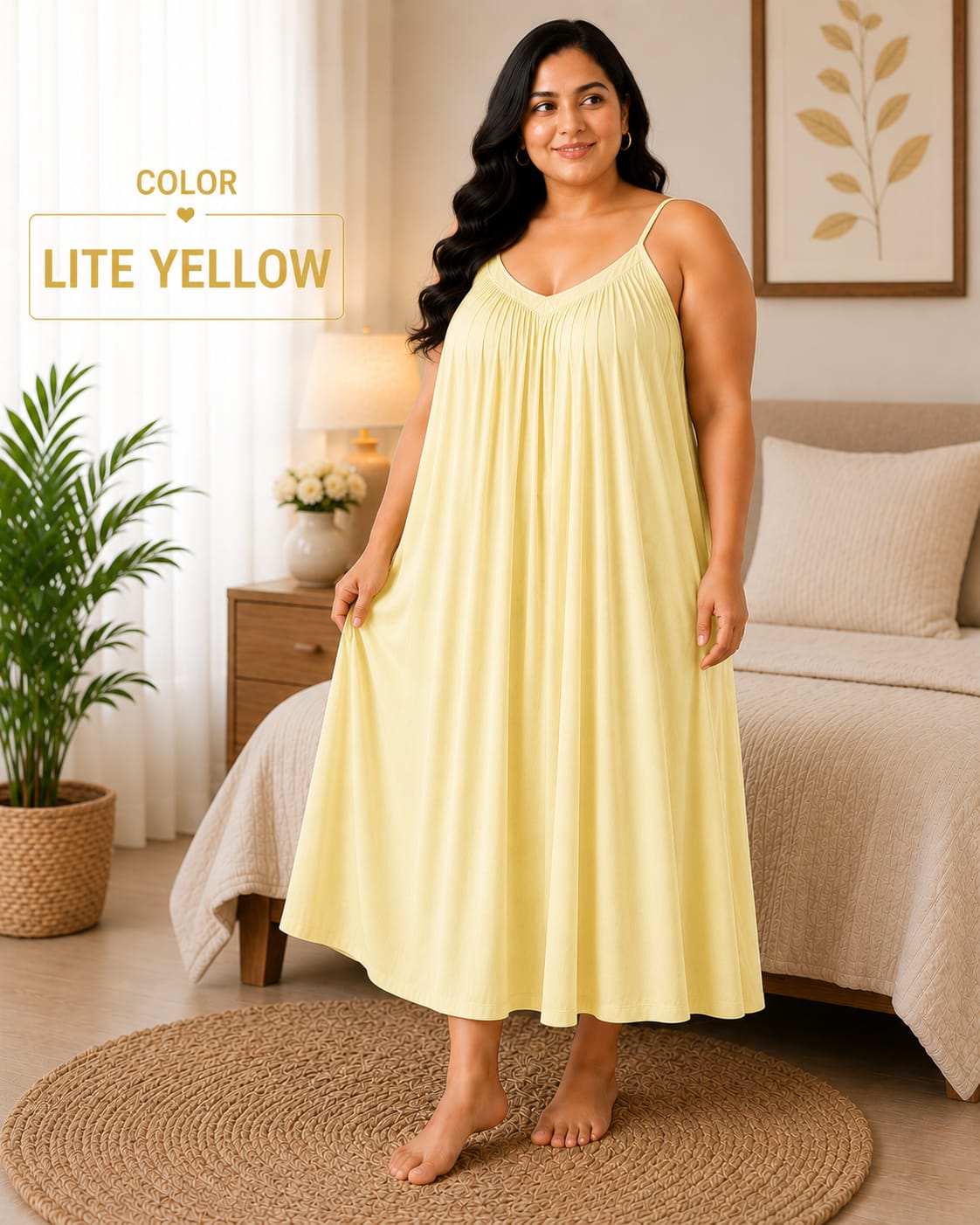 Back Flow Night Suit ( Yellow )